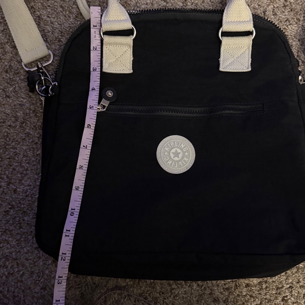 Kipling black and canvas straps tote bag and convertible crossbody & clip wallet - Picture 11 of 11